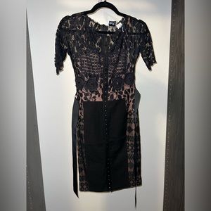 Leguile by Byron Lars Black lace dress size to petite
